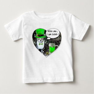 CAMISETA GATO DE DIA DE SÃO PATRÍCIO COM CERVEJA VERDE IR