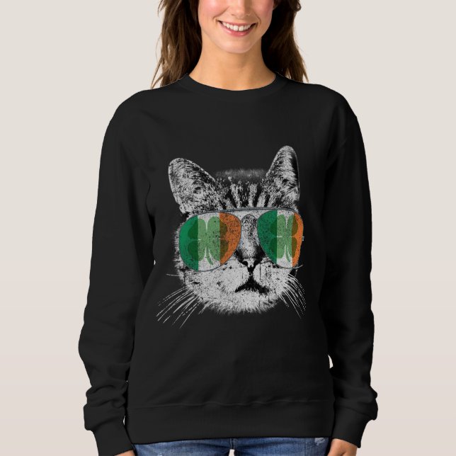 Camiseta Gato de Dia de São Patrício truques Santo irlandês (Frente)