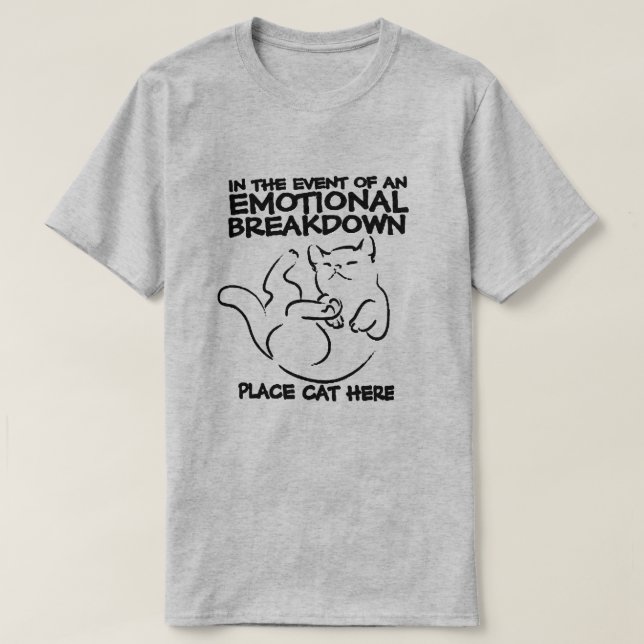 Camiseta Gato de Divisão Emocional (Frente do Design)