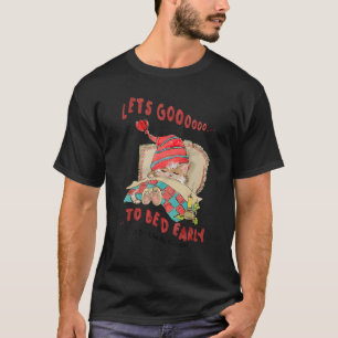 Camiseta Gato De Dormir Bonito Deixa Ir Para A Cama Mamãe