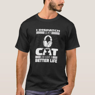 Camiseta Gato de Emergência Linha Dourada Fina Polícia  Ama