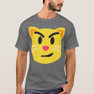 Camiseta Gato de Emoticon Gato Esmirante com Gato de Sorris