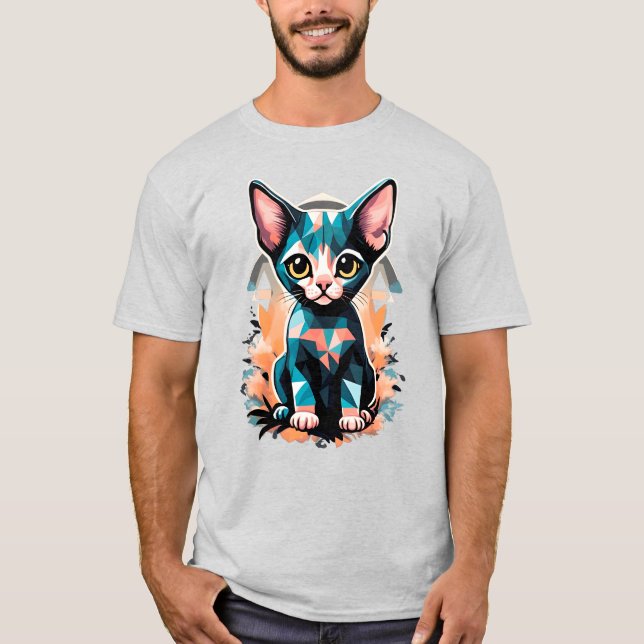 Camiseta Gato de esfinge artístico (Frente)