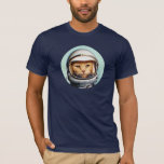 Camiseta Gato de Espaço Retroativo<br><div class="desc">Camiseta engraçada com gato espacial retrorastronauta</div>