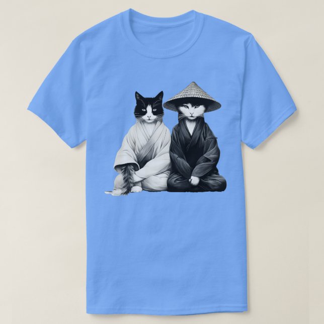 Camiseta Gato de Estilo Japonês (Frente do Design)