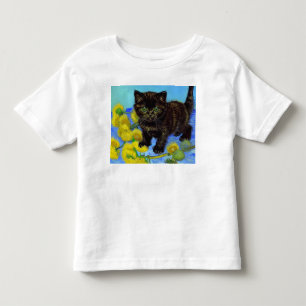 Camiseta Gato de estilo Van Gogh com Sunflower
