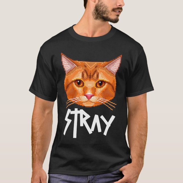 Camiseta Gato de Estrada Pixelado (Frente)
