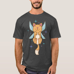 Camiseta Gato de fada com Asas