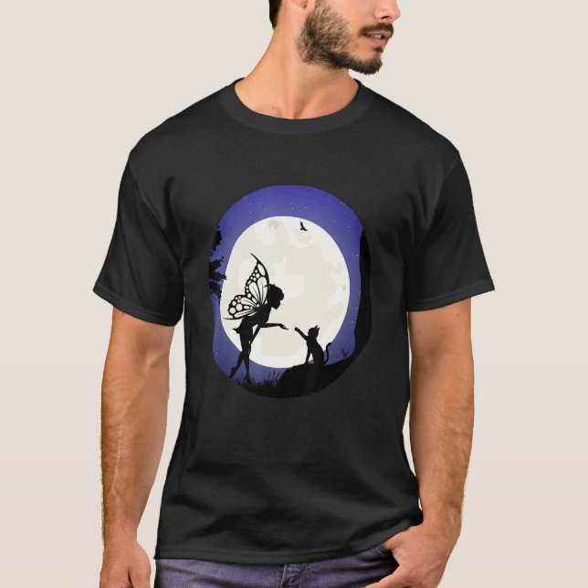 Camiseta Gato de Fada Fantasia Para Fada e Gato (Frente)