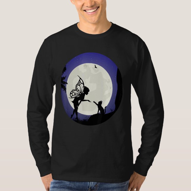 Camiseta Gato De Fada Fantasia Para Fada E Gato (Frente)