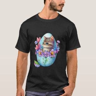 Camiseta Gato de felz pascoa, Dia de Páscoa da primavera