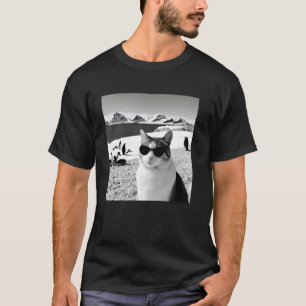 Camiseta Gato de férias engraçado de cruzeiro antártico usa