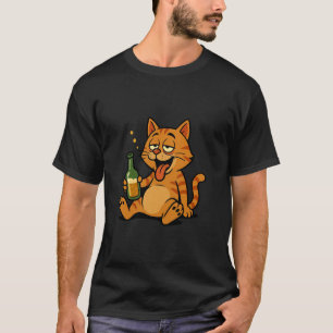 Camiseta Gato de Festa Embriagado