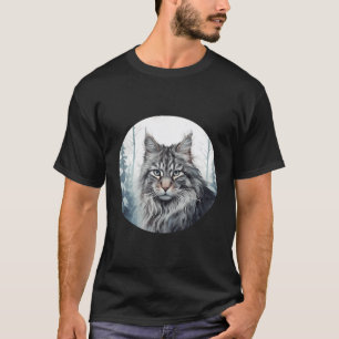 Camiseta Gato De Floresta Norueguesa, Estilo Afastado Gatos