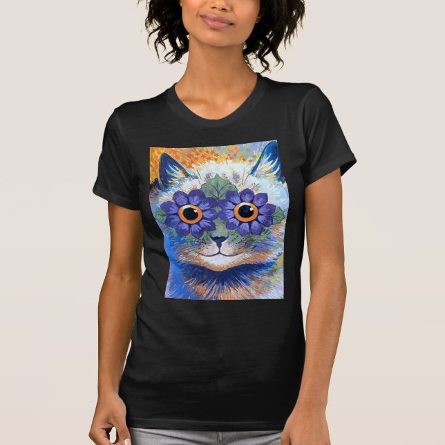 Camiseta Gato de flower power (Frente)