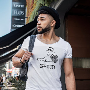 Camiseta Gato de folga de serviço - Gato chato e chato