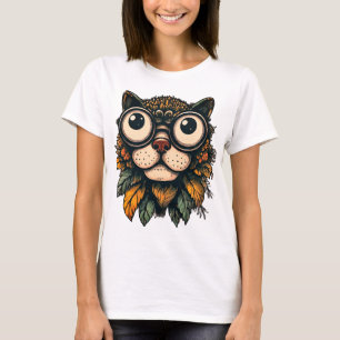 Camiseta Gato de Folha