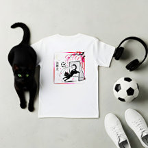 Gato de Futebol Artístico com Flor de Cerejeira pa