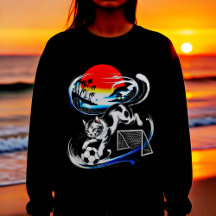 Gato de Futebol Divertido Feminino - Para Amantes 