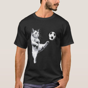 Camiseta Gato de Futebol Engraçado Esportivo Felino Atlétic