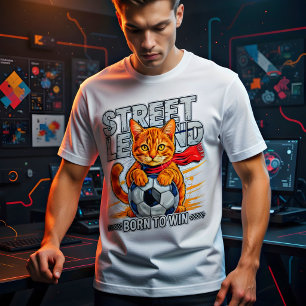 Camiseta Gato de Futebol Engraçado, Presente Lendário para 