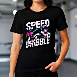 Camiseta Gato de Futebol Feminino Caprichoso