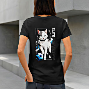Camiseta Gato de Futebol Fofo   Presente de Futebol para Am