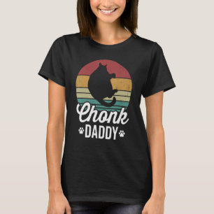 Camiseta Gato-de-gata-giz pai dono do gato retro pôr do sol