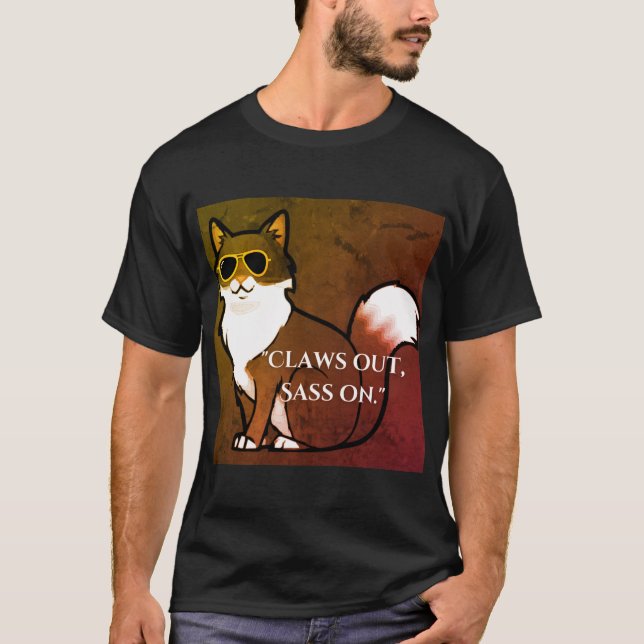 Camiseta "Gato de Gateway - Protege a Sass On" (Frente)