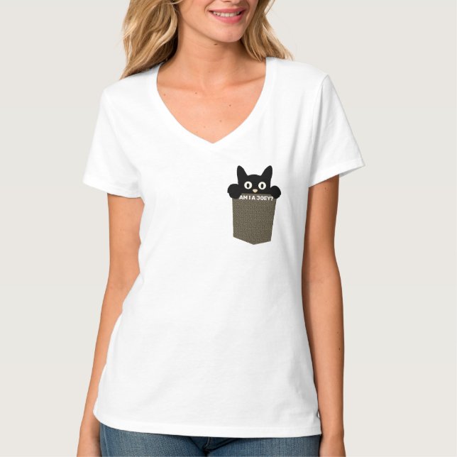 Camiseta Gato de Gatinho Confuso Humor de Joey Australiano (Frente)