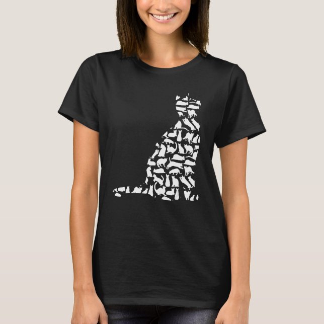 Camiseta Gato de Gatinhos Gatos (Frente)