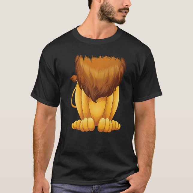 Camiseta Gato de Gato Bonito Sem Cabeça de Leão Fumado Hall (Frente)