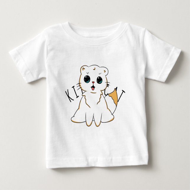 Camiseta Gato de Gato - Cima do Bebê (Frente)