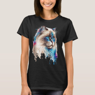 Camiseta Gato de Gato Colorido de Gato de Gato