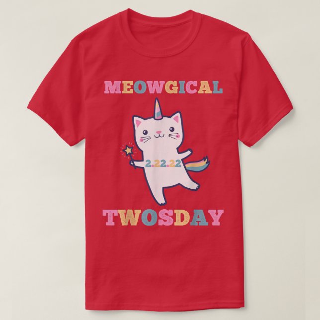 Camiseta Gato de Gato de Gato de 2 Dias  (Frente do Design)