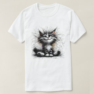 Camiseta Gato de Gato Digital Arte e Feliz