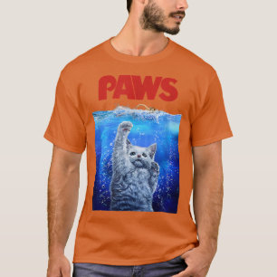 Camiseta Gato de Gato e Pessoas, Gato de Mão Engraçado