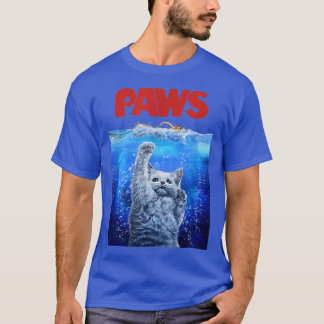Camiseta Gato de Gato e Pessoas, Gato de Mão Engraçado