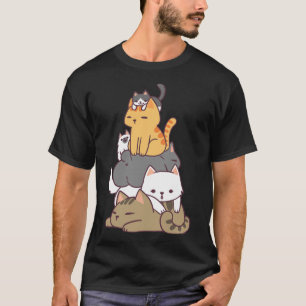 Camiseta Gato De Gato Engraçado Gato Bonito Dom T Shi