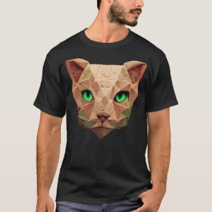 Camiseta Gato De Gato Esfingx Poligão Baixo Face