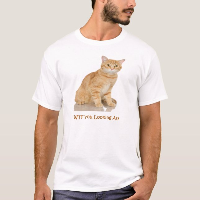 Camiseta Gato de gato malhado alaranjado (Frente)