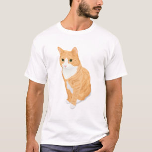 Camiseta Gato de gato malhado alaranjado