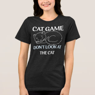 Camiseta Gato de Gato Não Olhe para o Gato