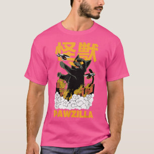 Camiseta Gato de Gato Negro Manga Comic Japonês Gato Engraç