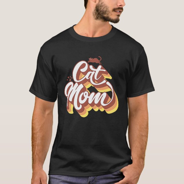 Camiseta Gato de Gato Retro Melhor Gato Da Mãe De Todos Os  (Frente)