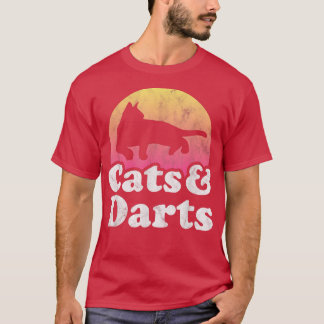 Camiseta Gato de gatos e dardos, de uso masculino ou femini