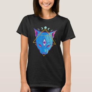 Camiseta Gato de Gótico Pastel Gato de Animais de Companhia