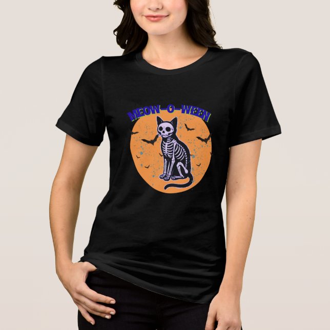 Camiseta gato de Halloween (Frente)