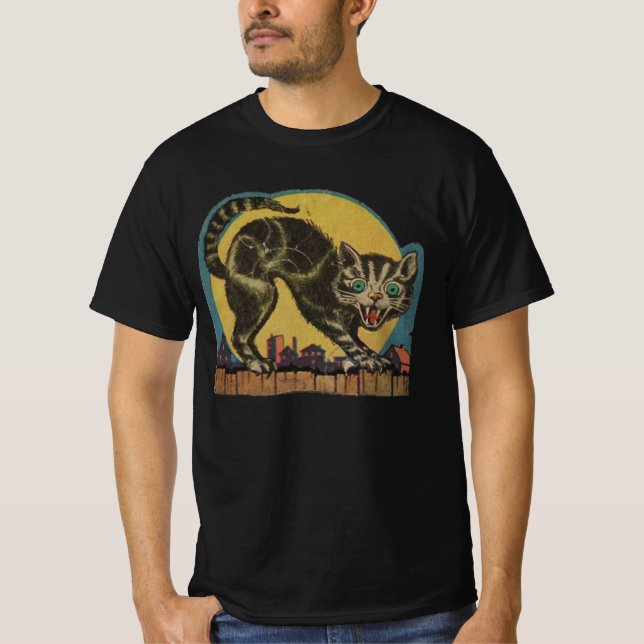 Camiseta Gato de Halloween (Frente)