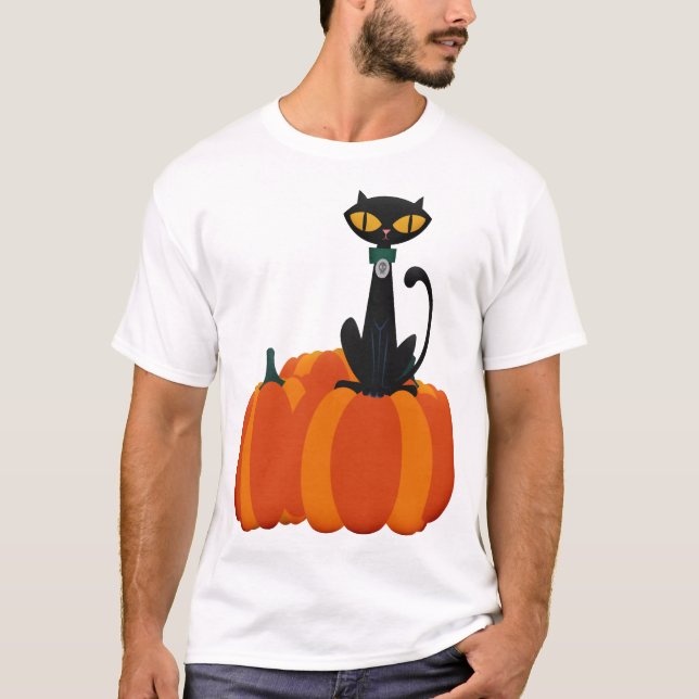 Camiseta Gato de Halloween (Frente)